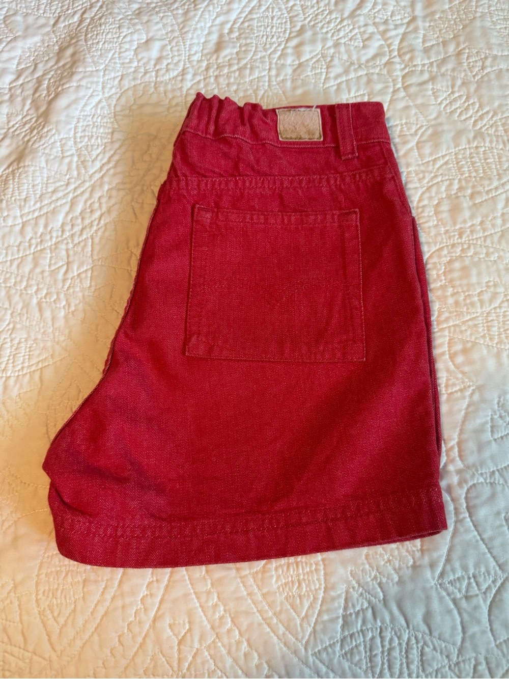 Levi's Red High-Rise Denim Shorts